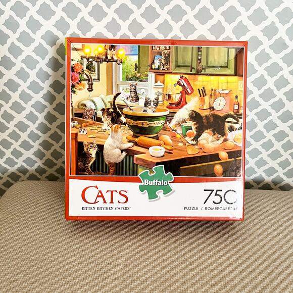 Buffalo Games Cats Collection Kitten Kitchen Capers 750 Pc Jigsaw Puzzle, NEW! - Picture 4 of 8